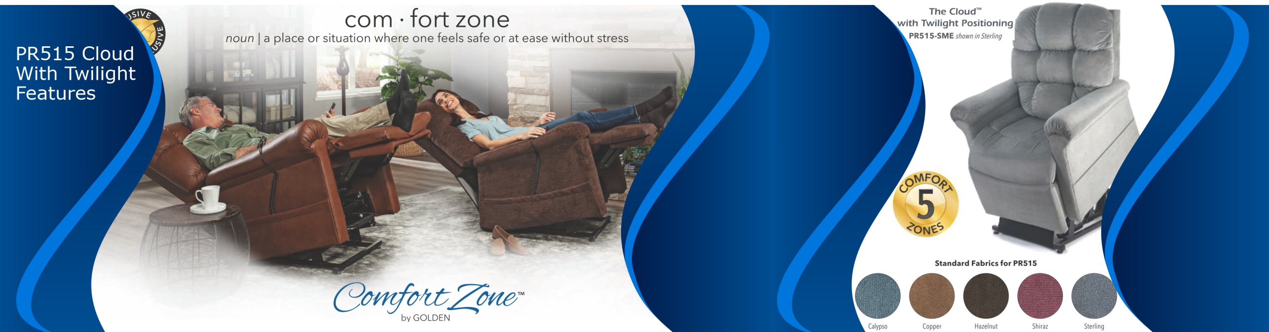 Golden PR515 MaxiComfort Cloud With Twilight Power Lift Chair Recliner