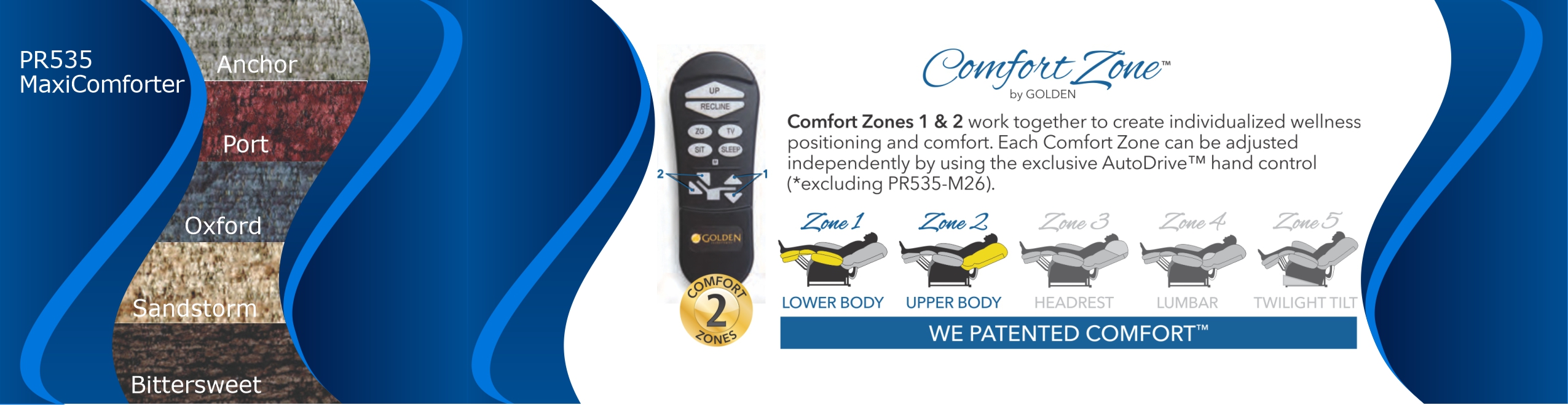 Golden PR535 MaxiComforter Power Lift Chair Recliner