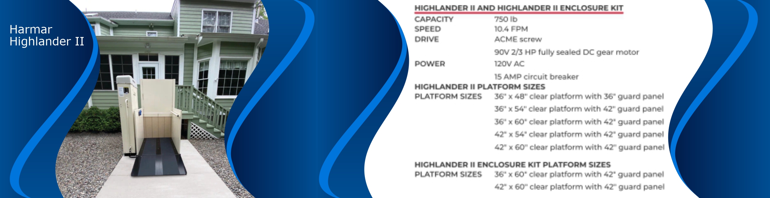 Harmar Highlander II Specifications